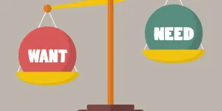 want vs need